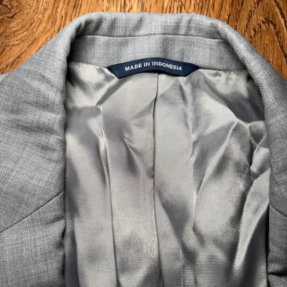 Ralph Lauren Slim Fit Mens 40L Gray 100% Wool Blazer Sport Coat 2-Button
